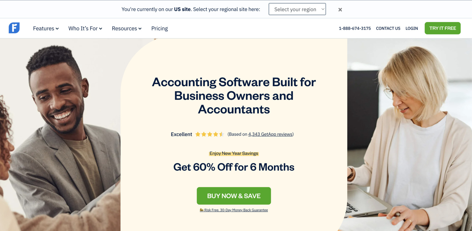 Top page of Freshbooks