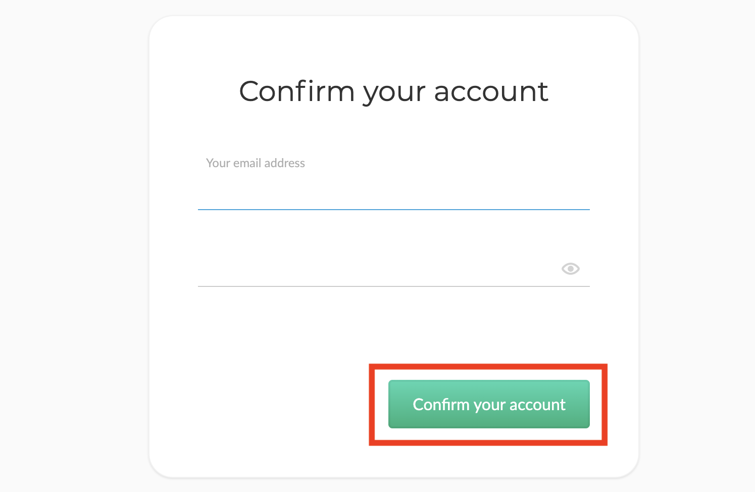 Image of confirmation account