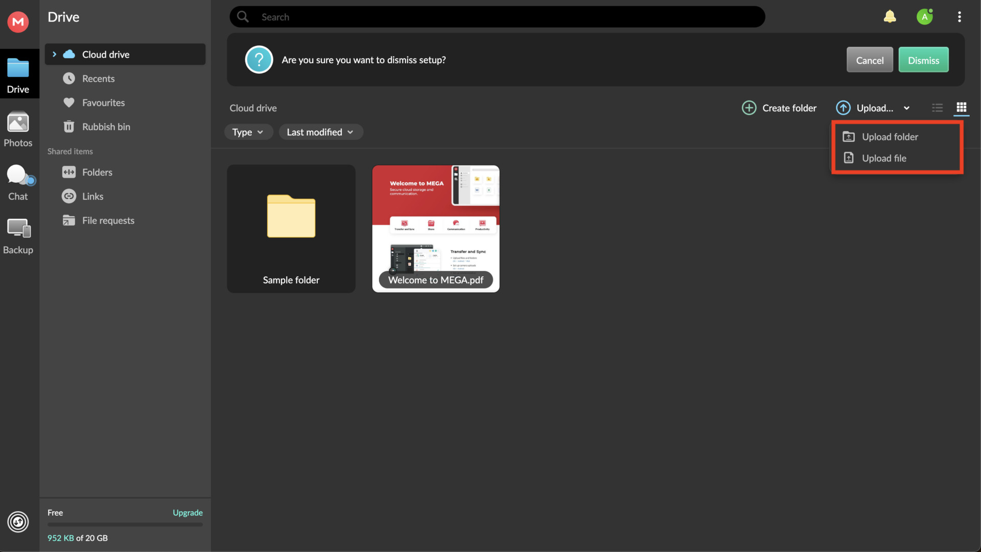 Image of uploading file