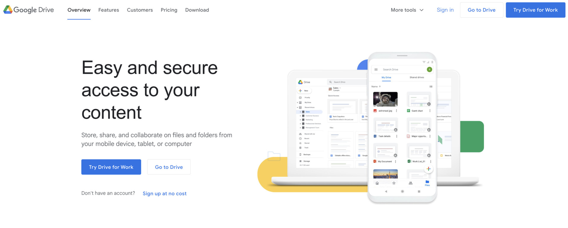 Top image of Google Drive