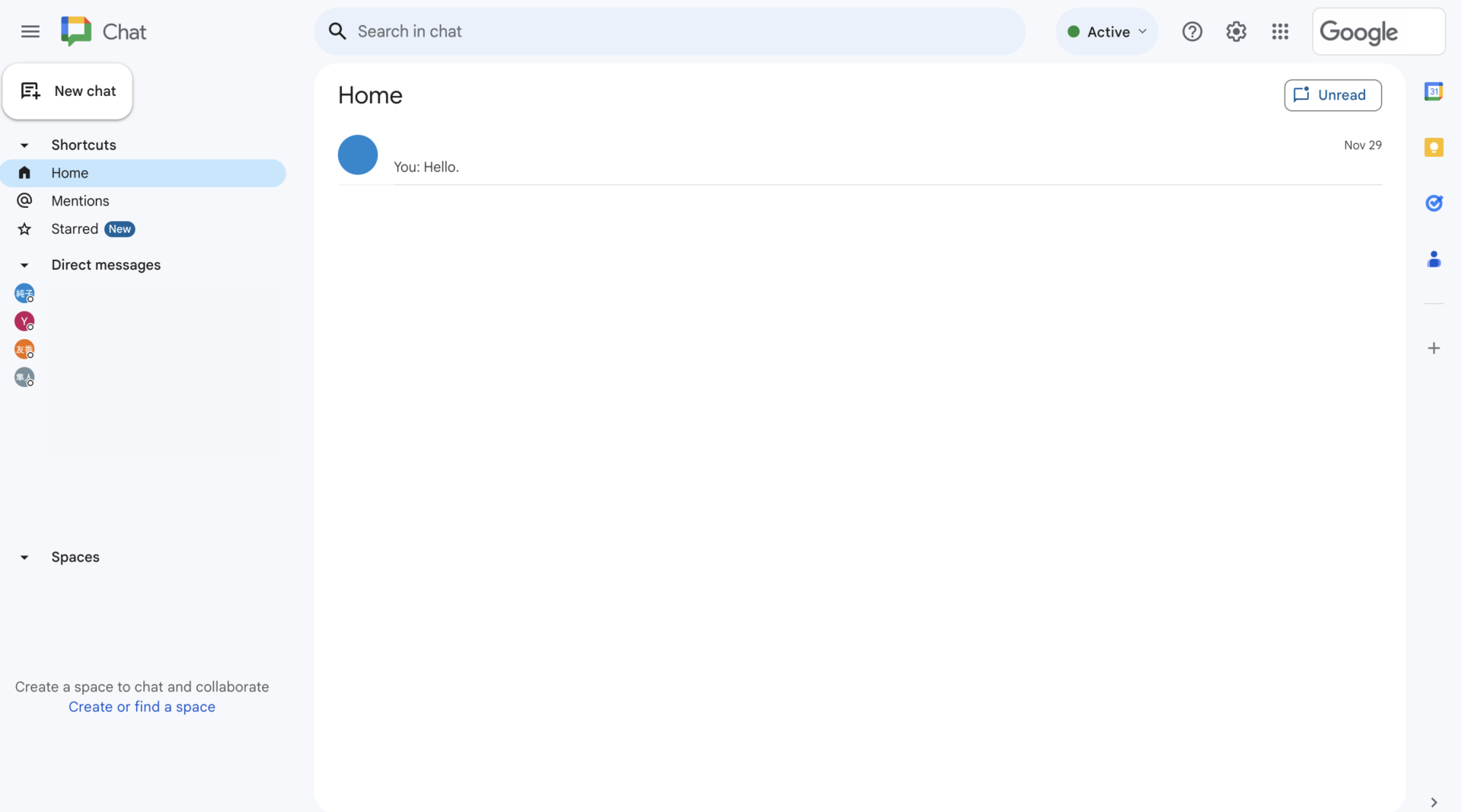 Image of chat scene of Google Chat