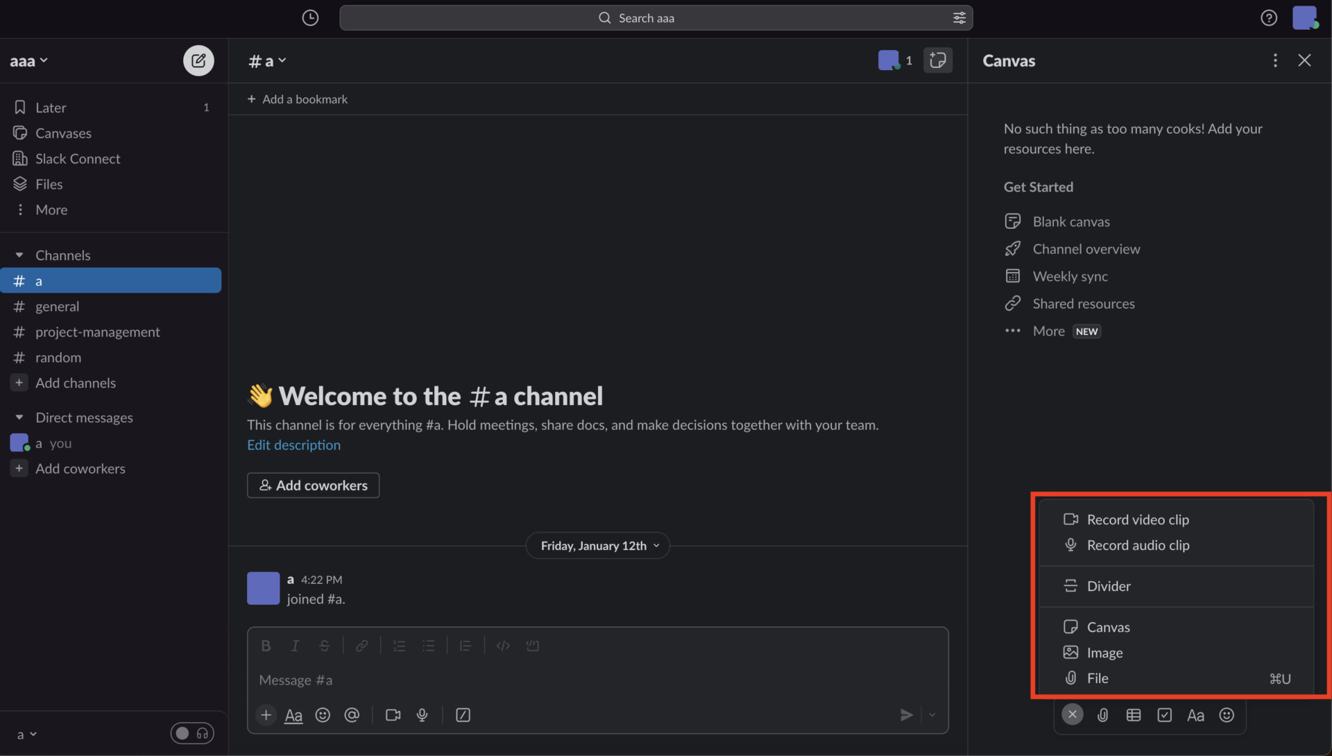 Image of Slack Canvas