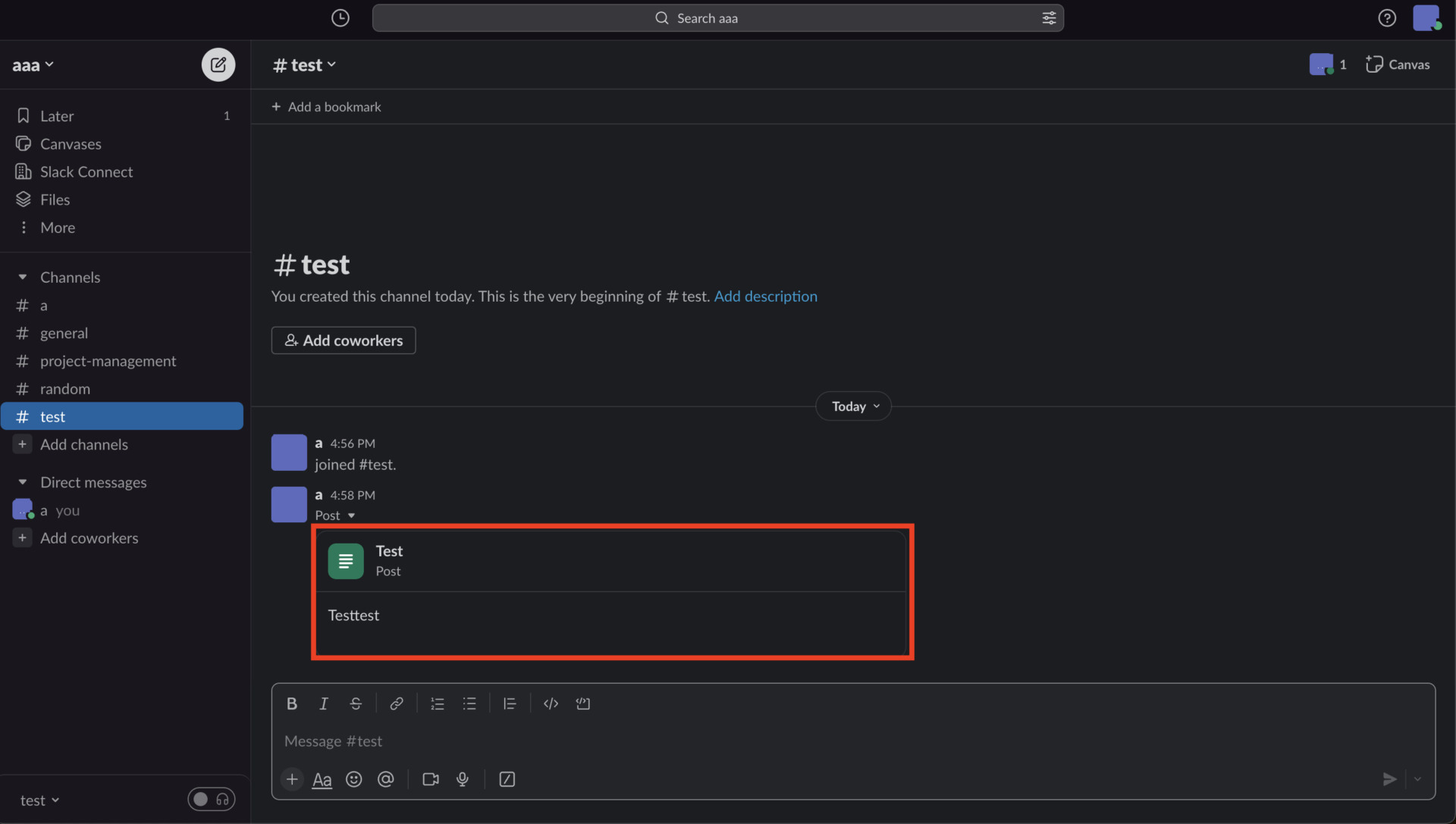 Image of the post that is shared to channel