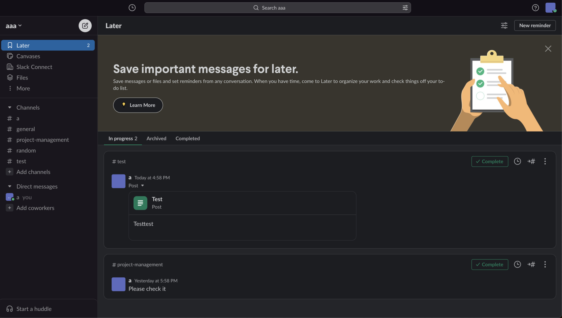 Image of bookmark list