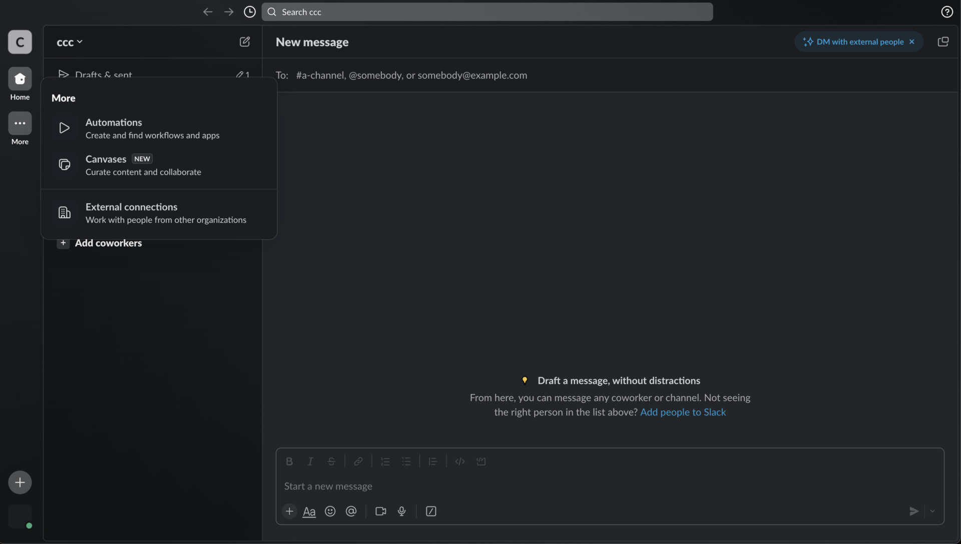 Image of New UI for Slack