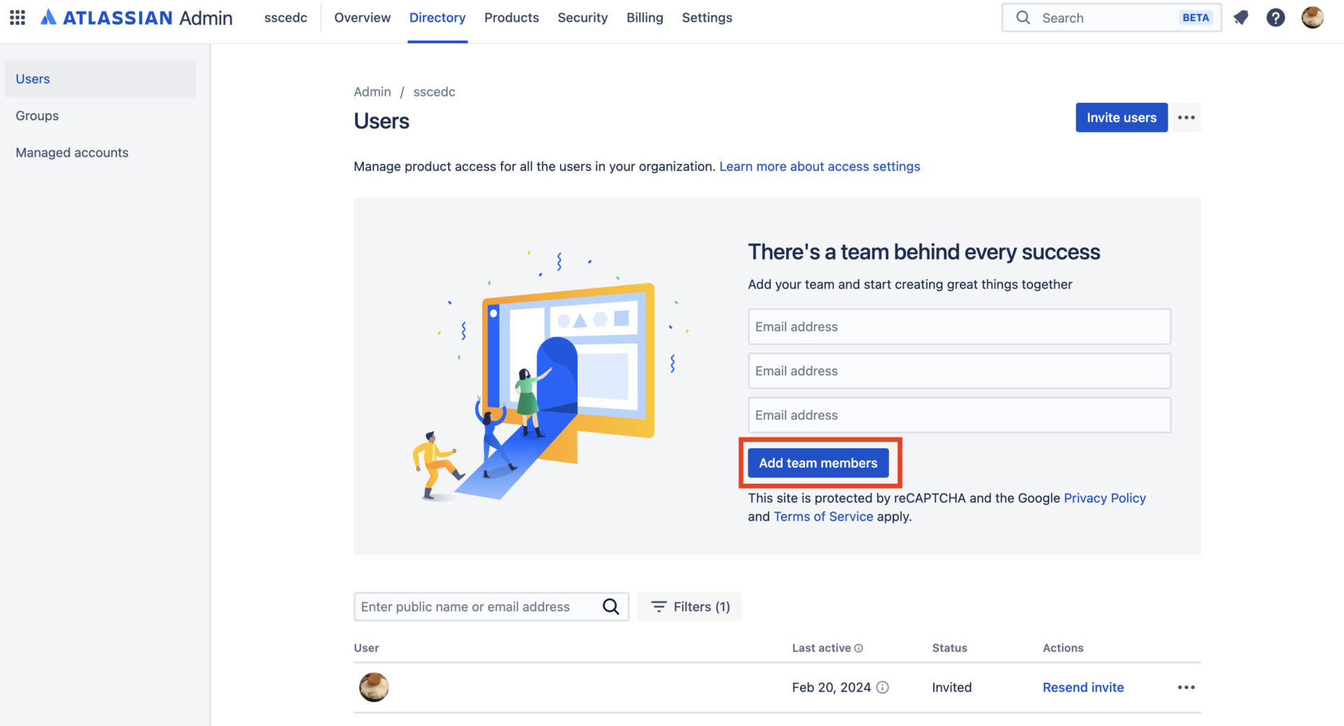 Image of invitation of member