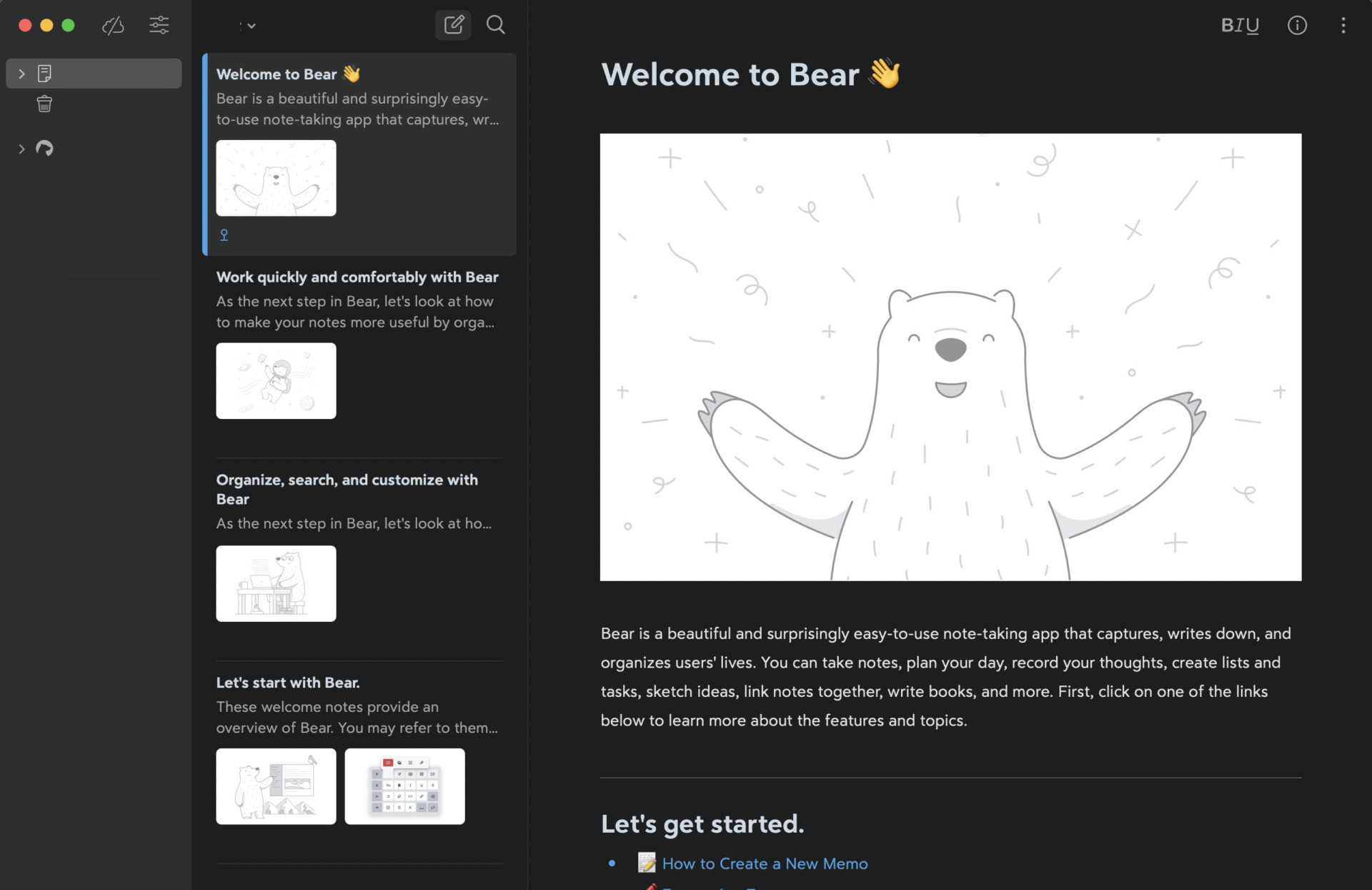 Image of click the note of Bear