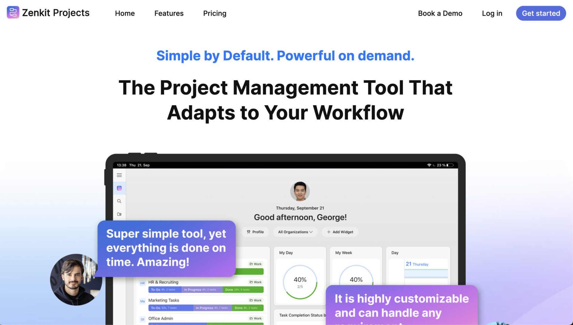 Picture of top page of Zenkit Projects