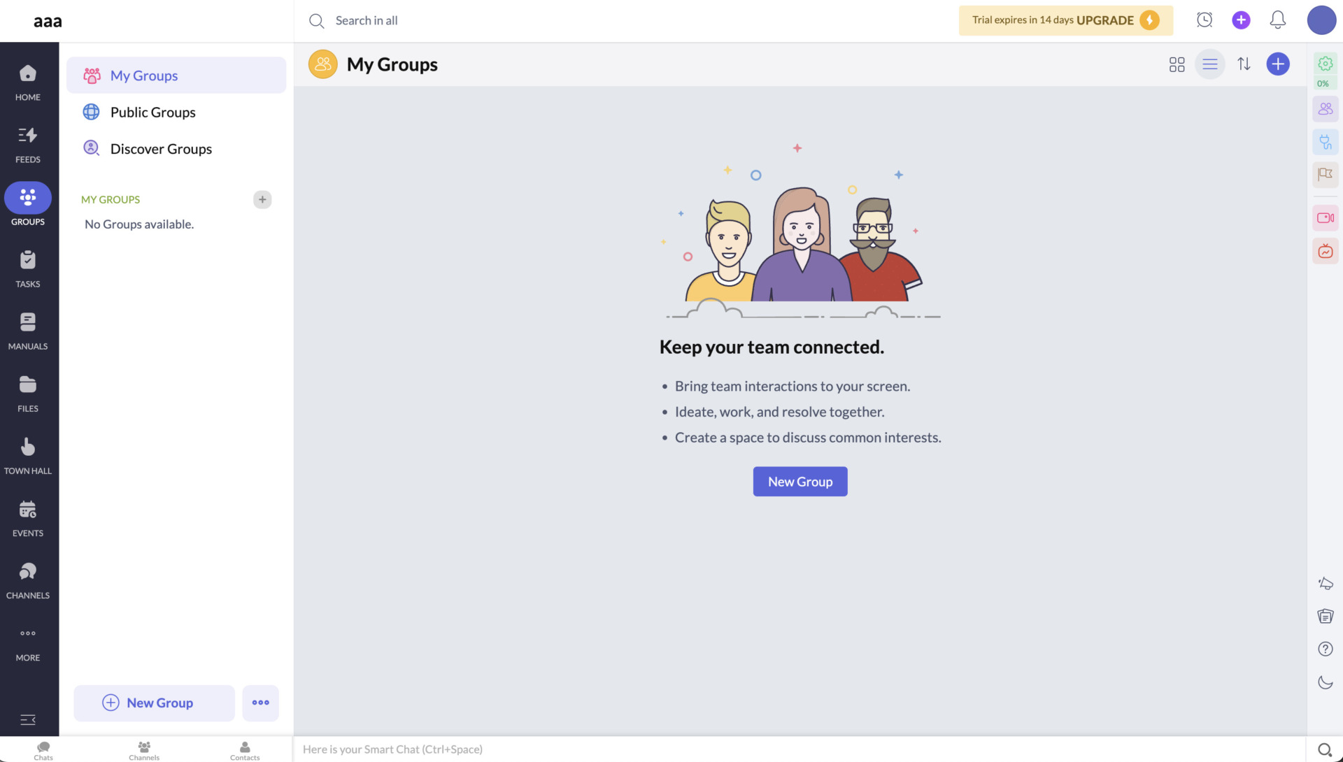 Actual image of Zoho Connect