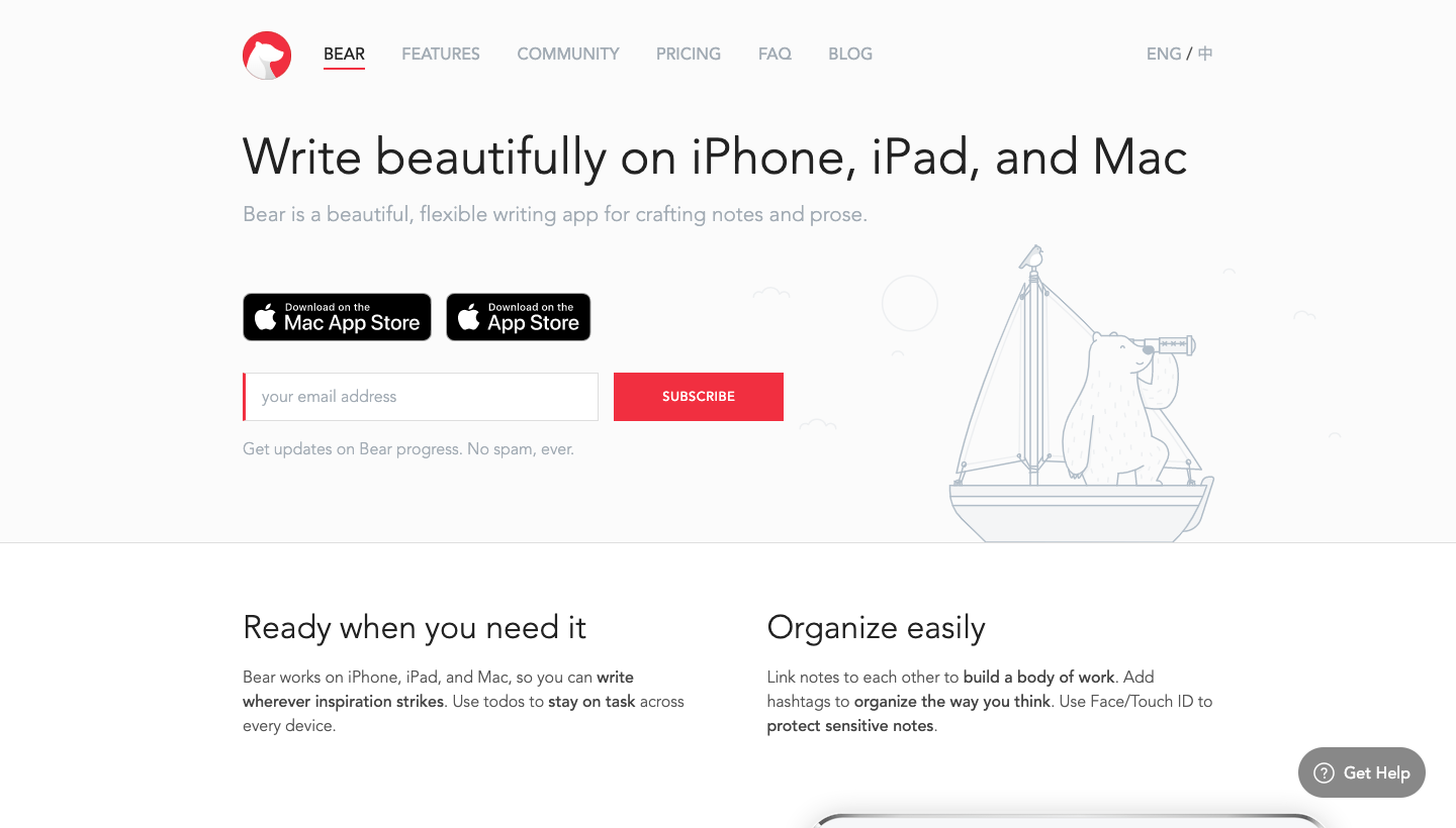 Bearのトップページ