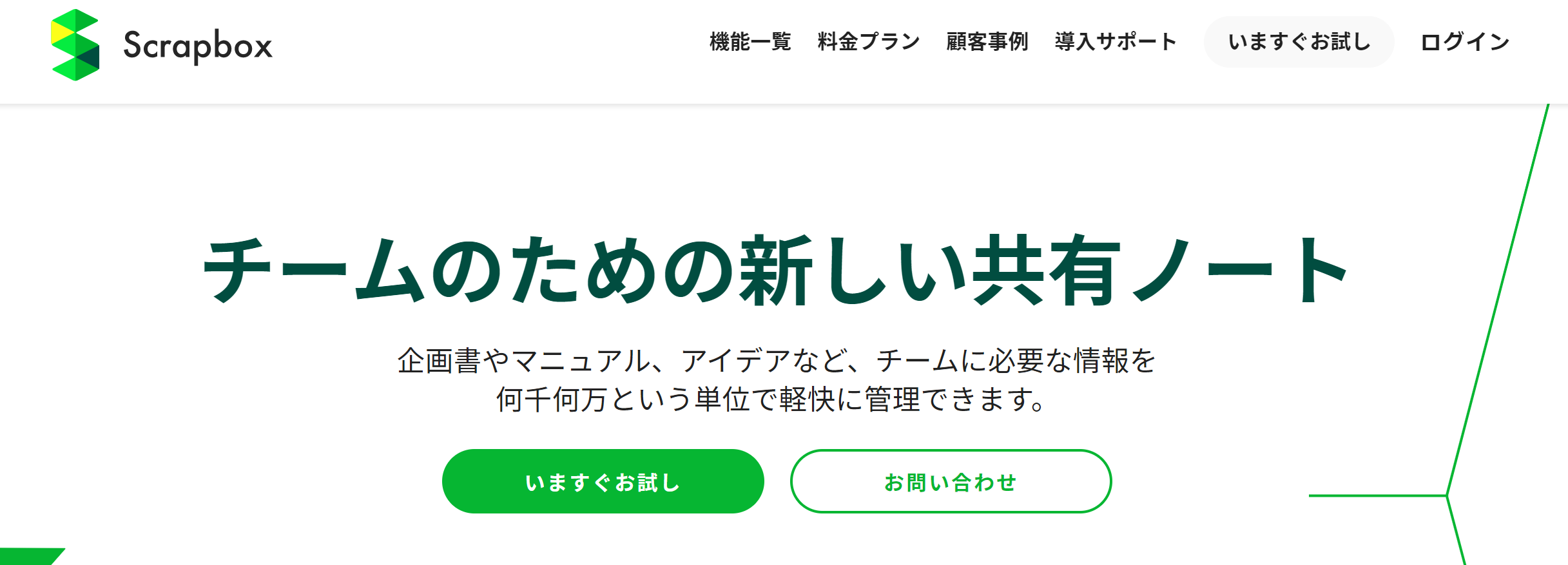 Scrapboxのトップページ