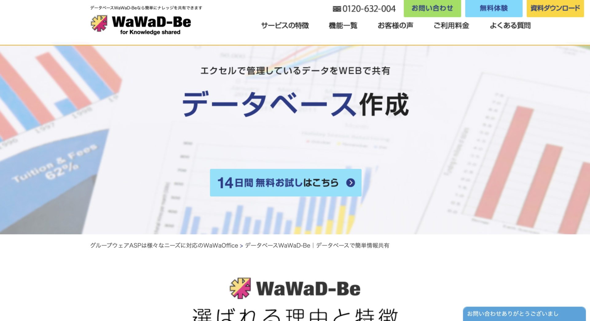 WaWaD-Beのトップページ