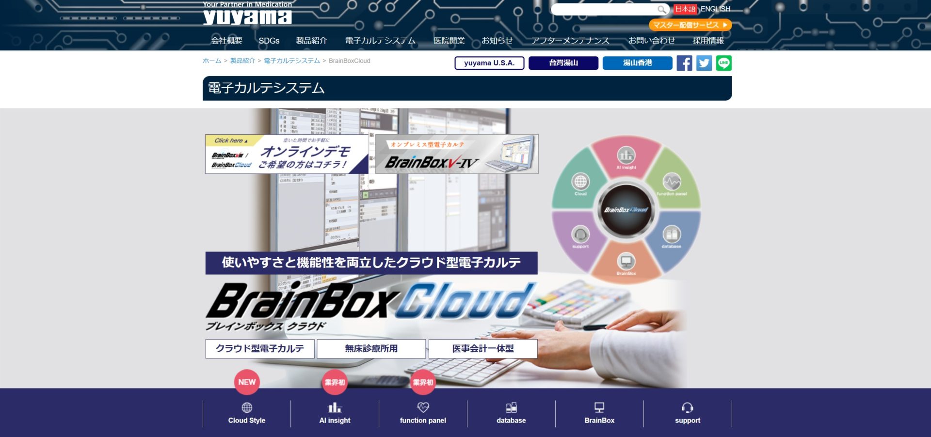BrainBoxCloudのトップページ
