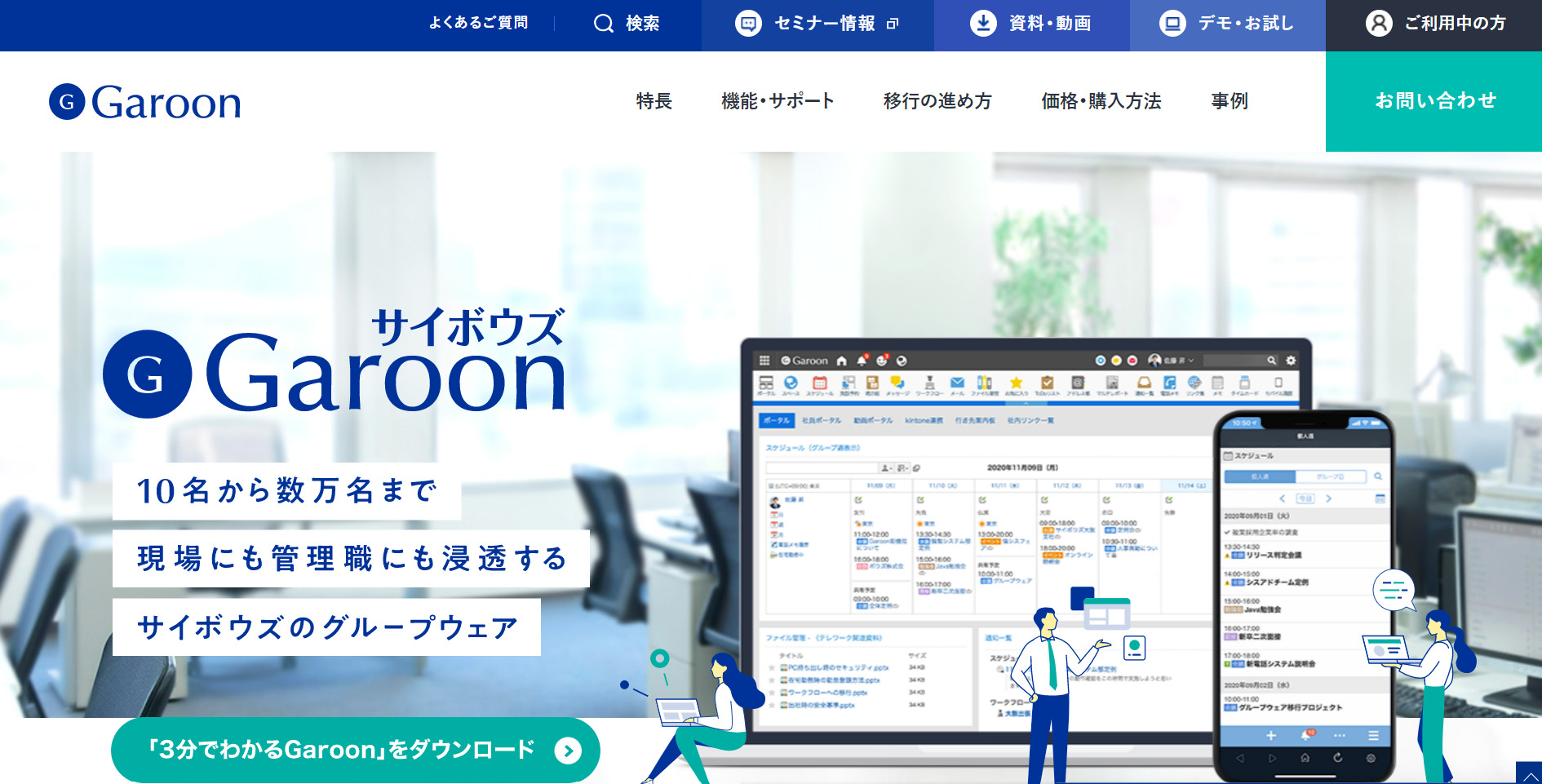 Garoonのトップページ