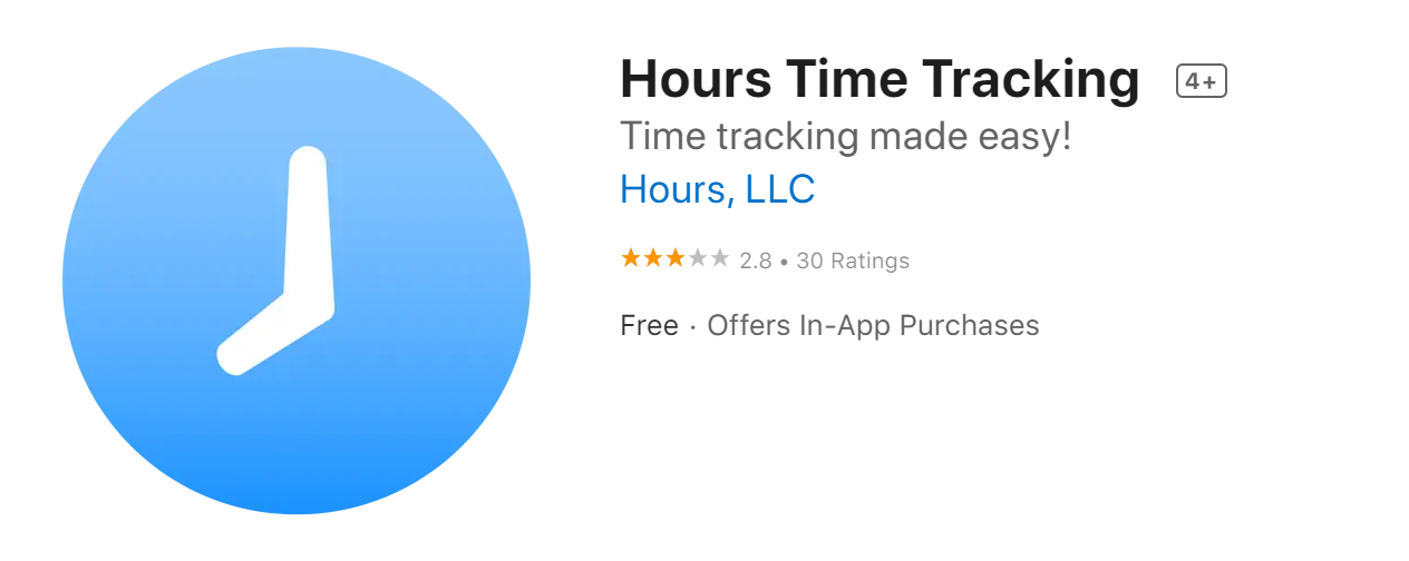 Hours Time Trackingのトップ画像