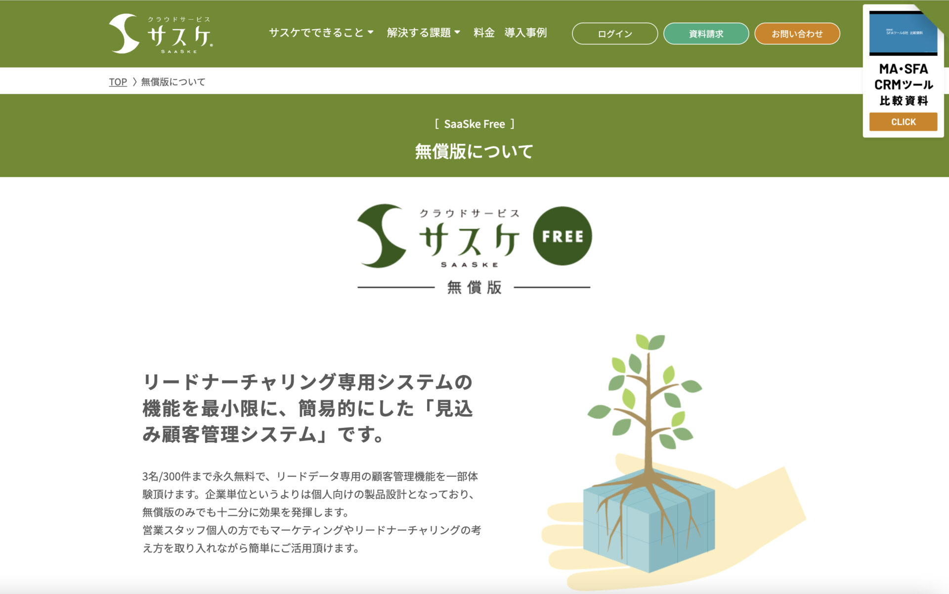 サスケ 無償版のトップページ