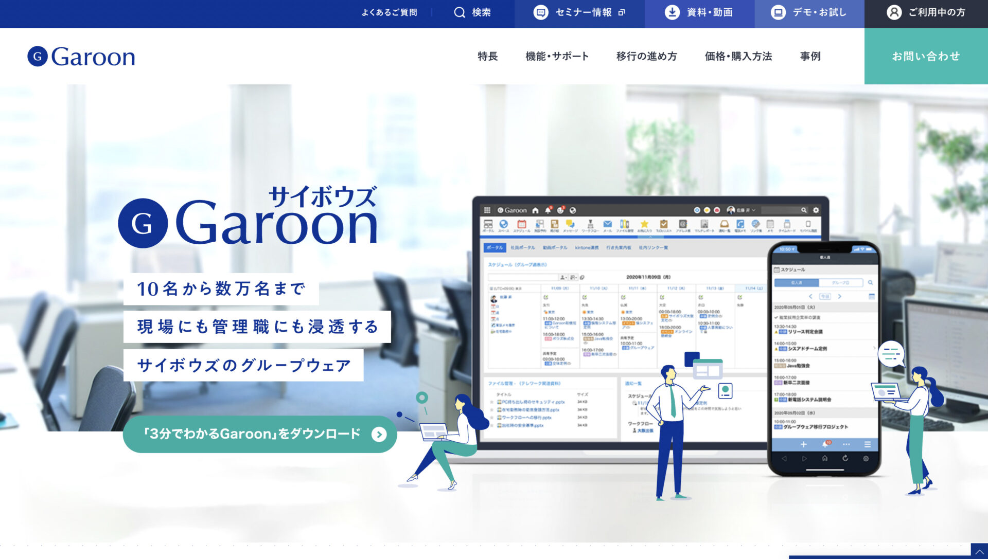 Garoonのトップページ
