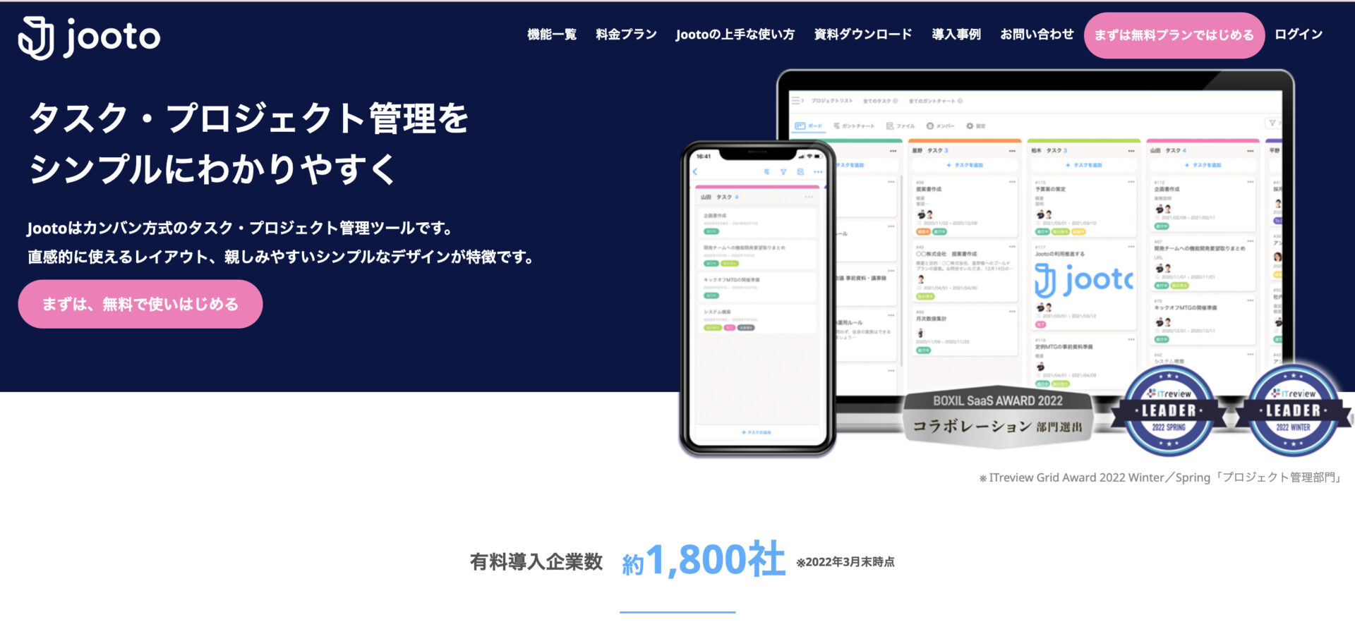 Jootoのトップページ