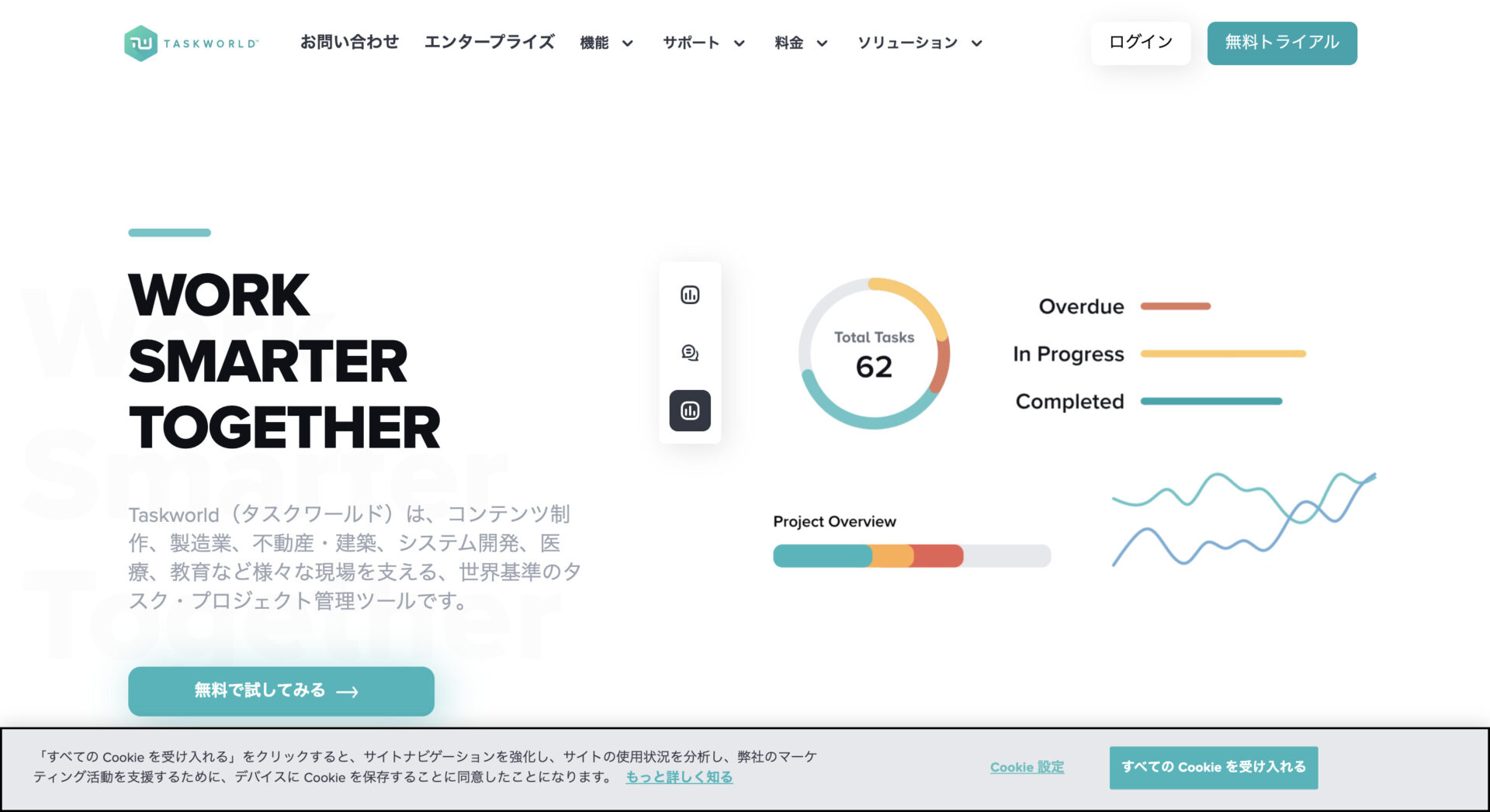 Taskworldのトップページ