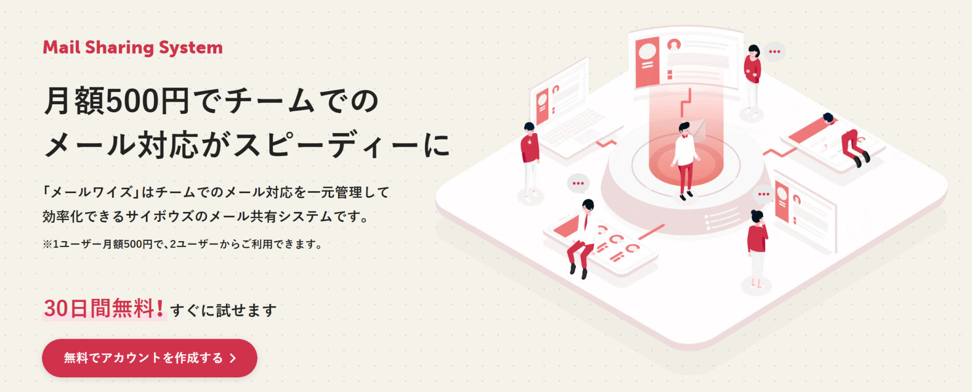 Mailwiseのトップ画像