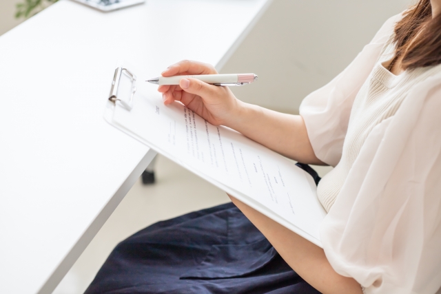 台帳へ記入する画像