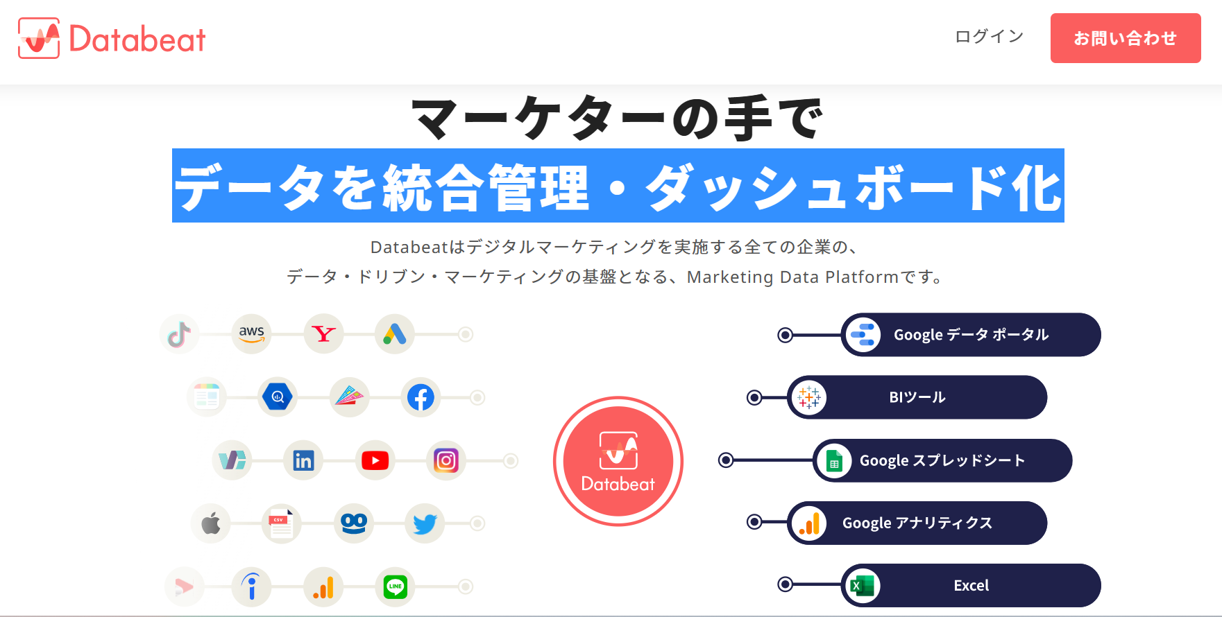 Databeatのトップページ