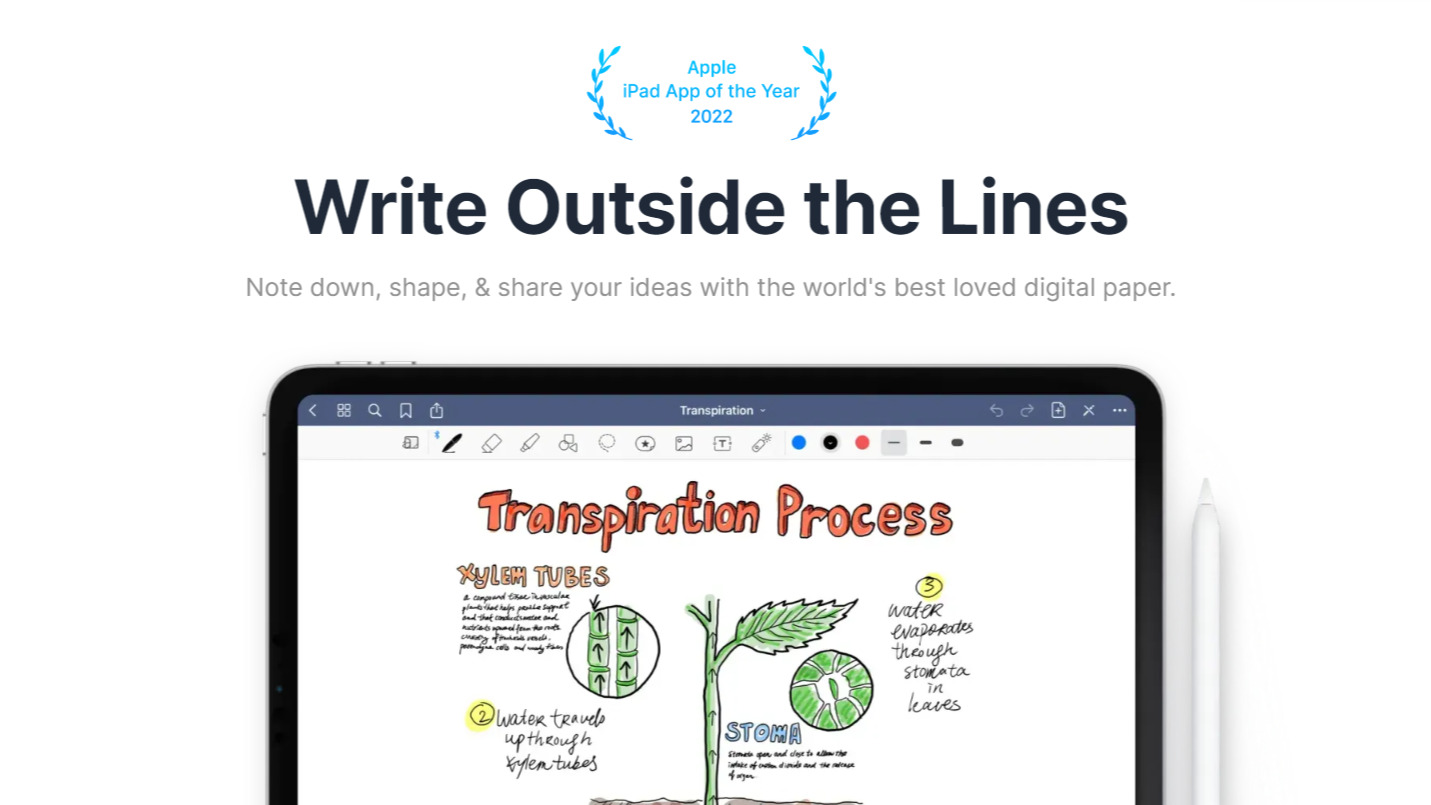 GoodNotes 5のトップページ