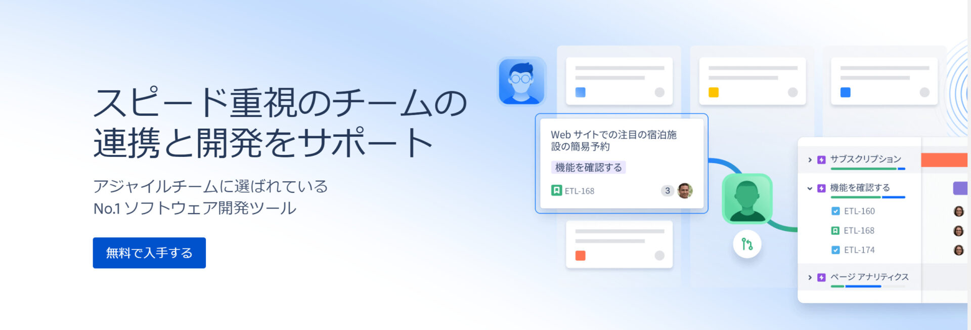 Jiraのトップページ