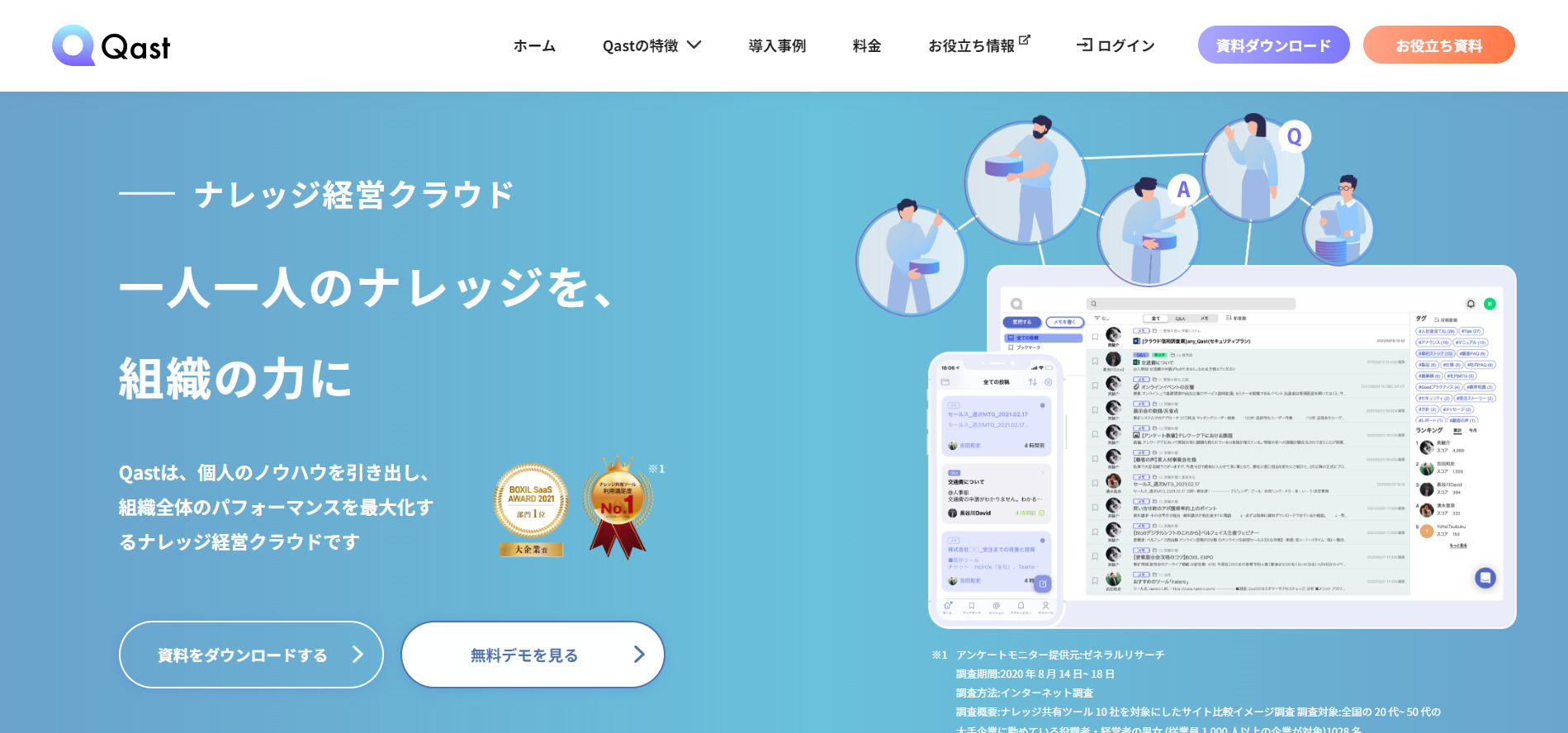 Qastのトップ画像