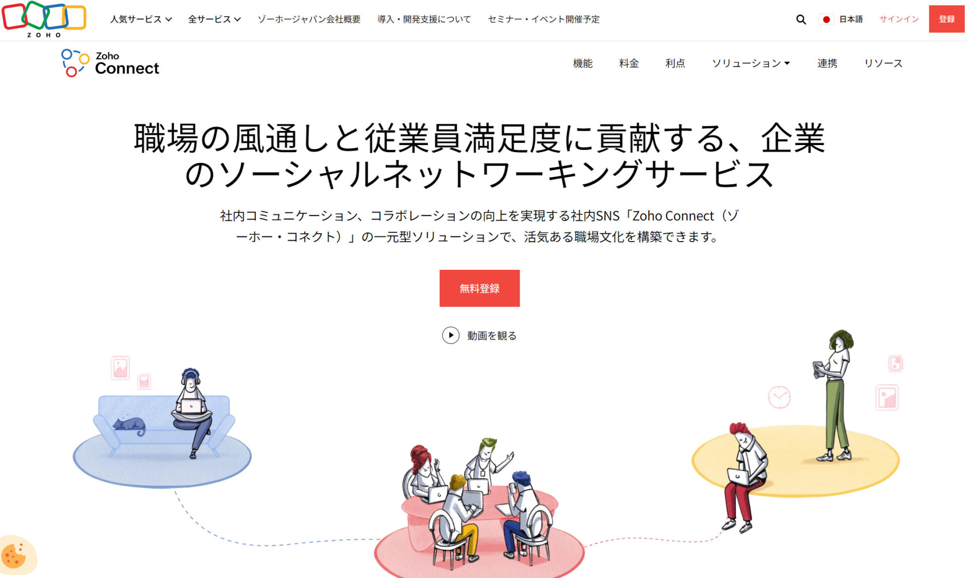 Zoho Connectのトップ画像