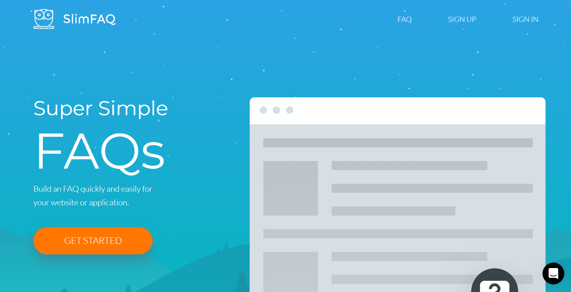 SlimFAQのトップページ画像