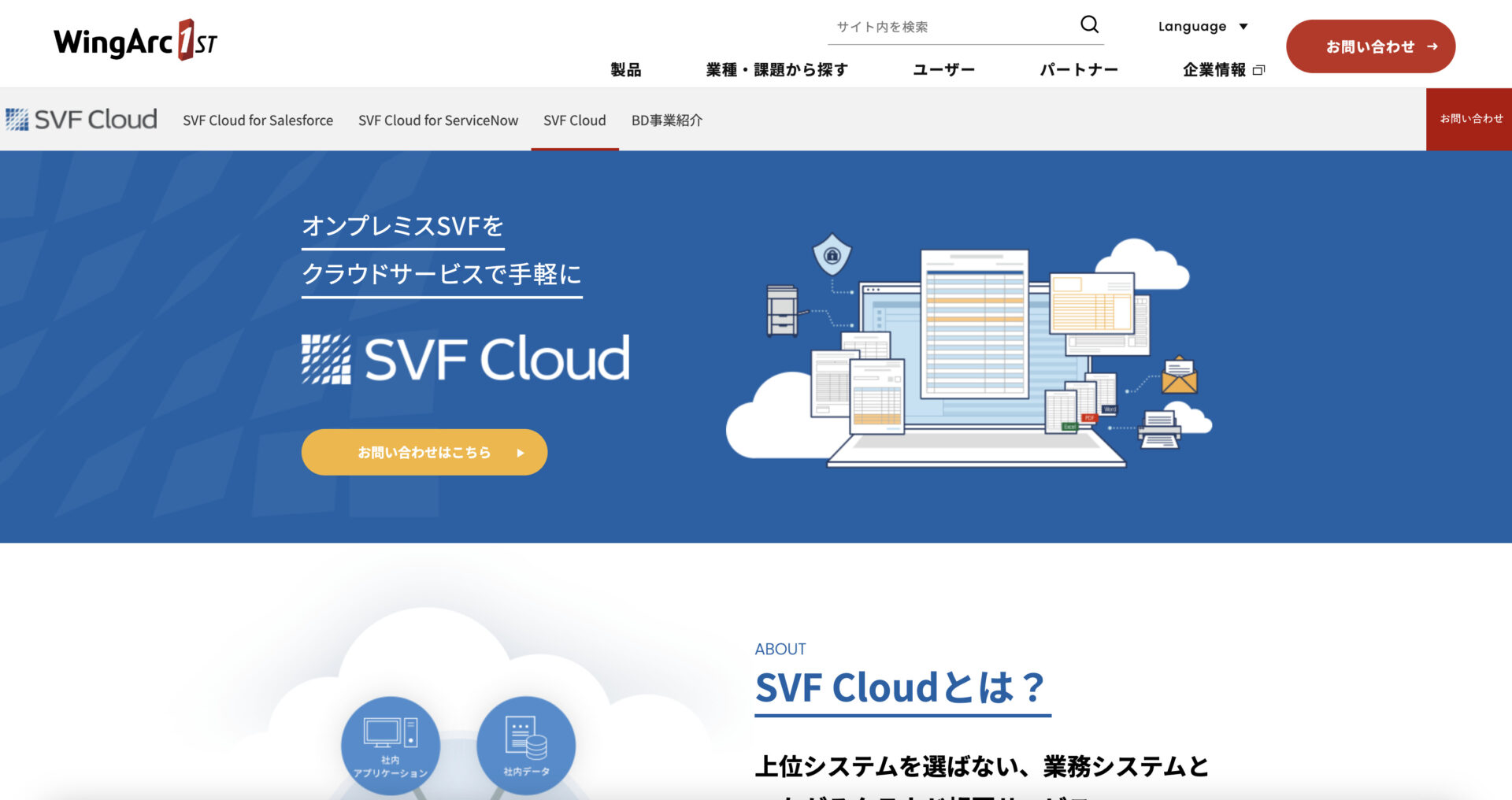 SVF Cloudのトップページ
