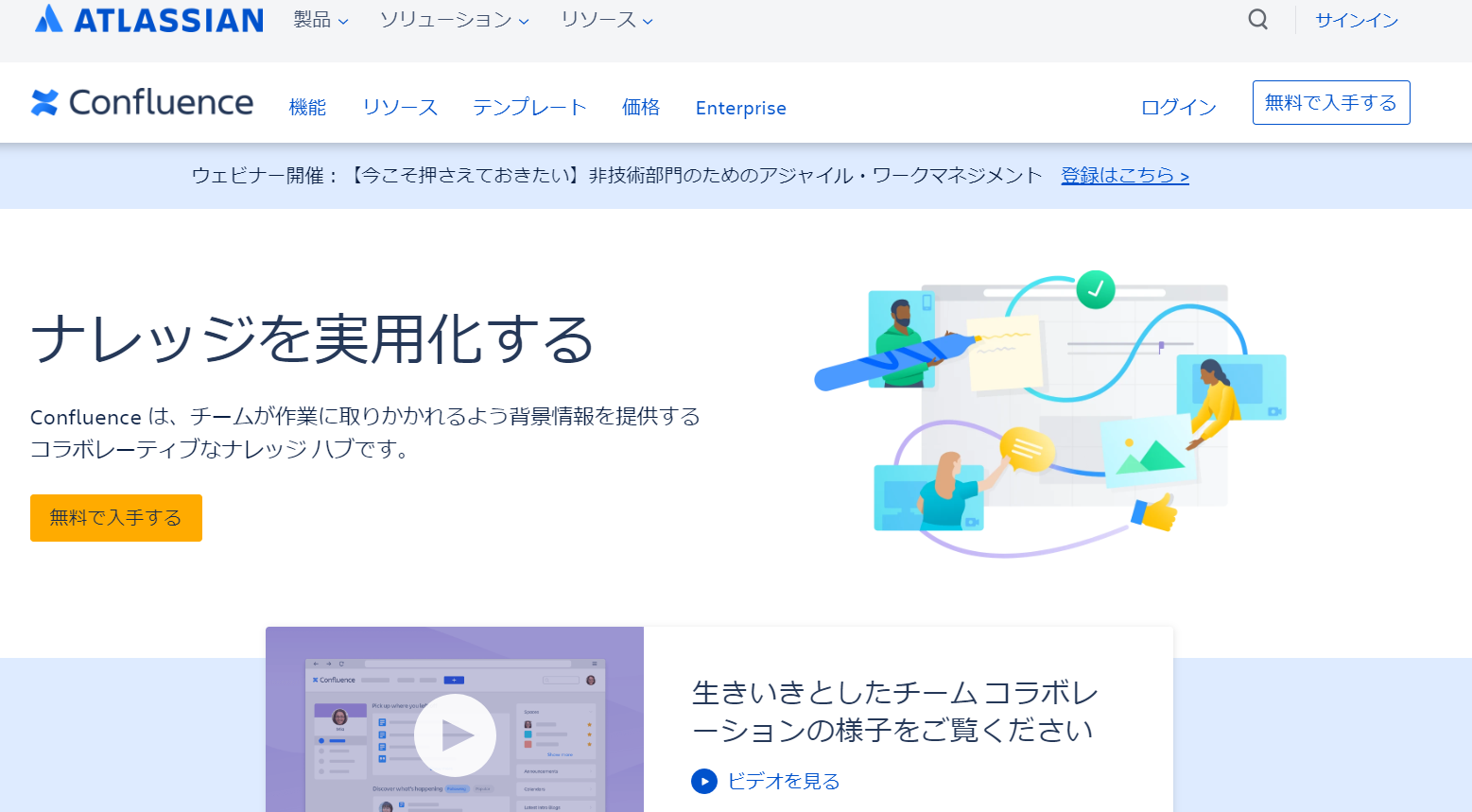 Confluenceのトップ画像