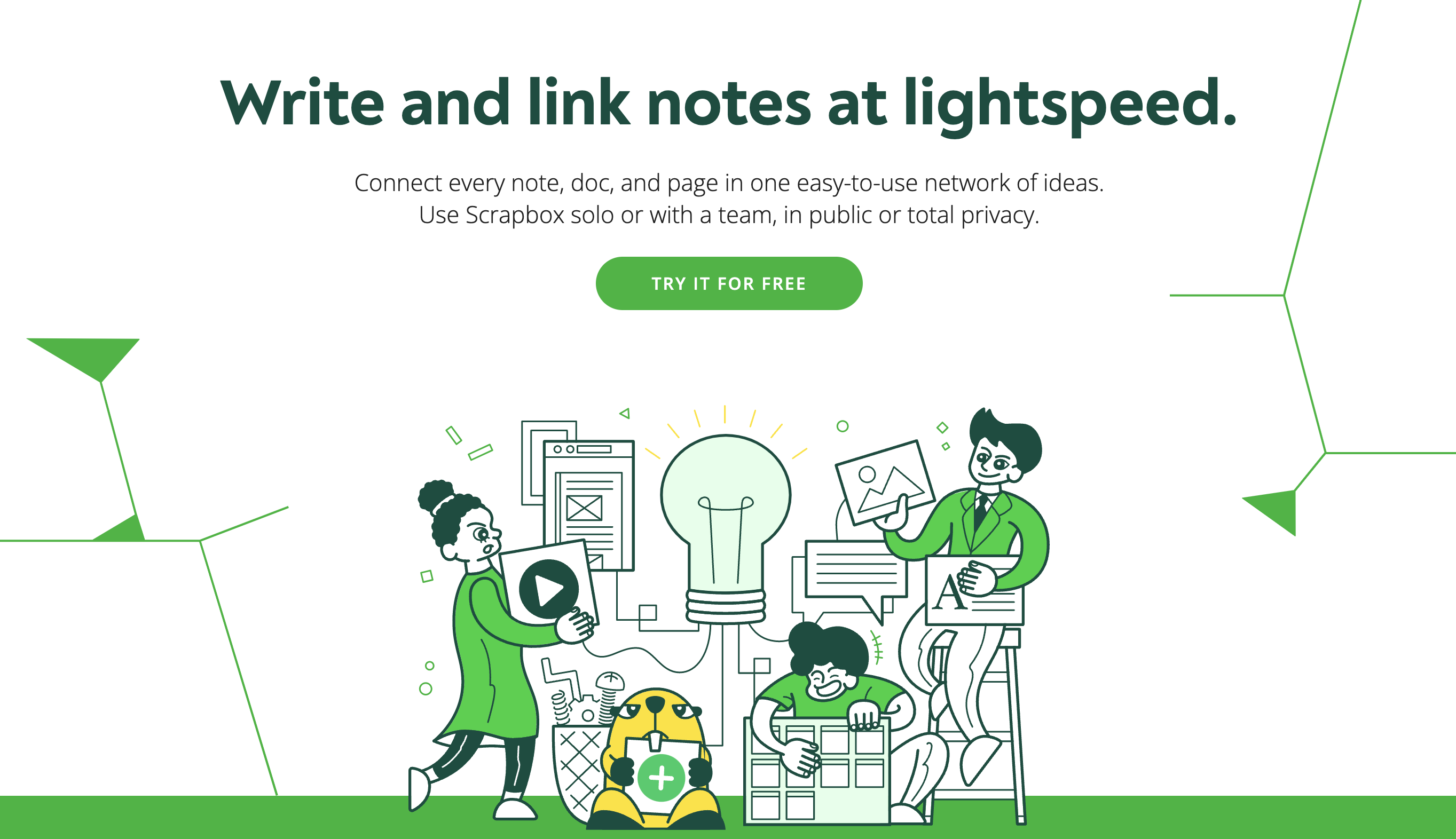 Picture of top page of Scrapbox