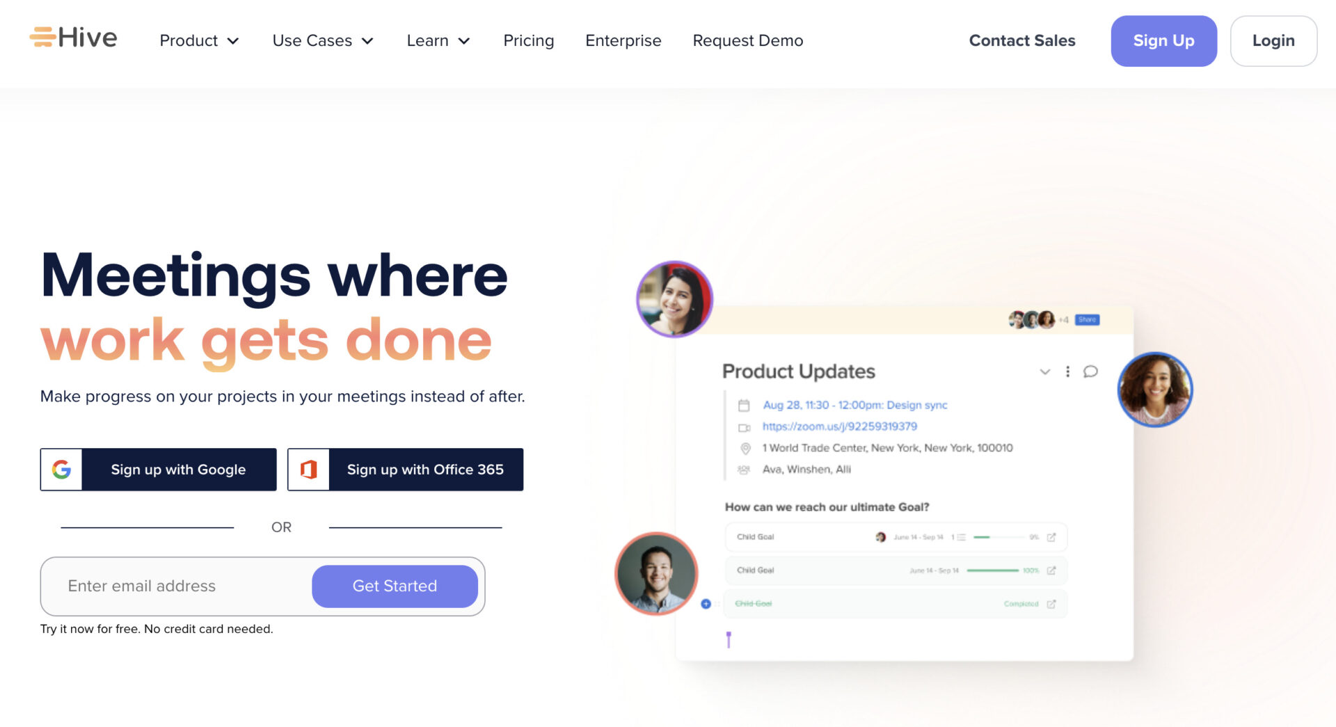 Picture of top page of Hive Note