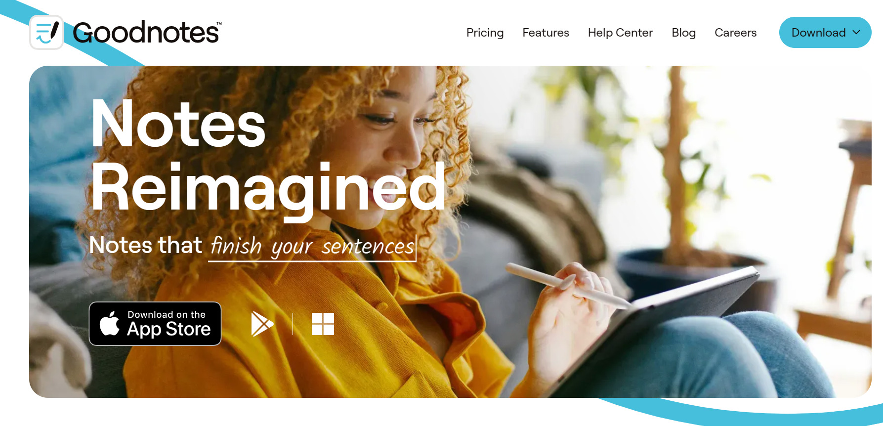 Image of top page for GoodNotes