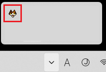 タスクトレイにStickypaperアイコンが表示された画面