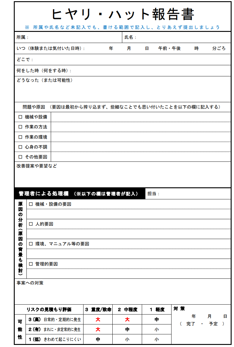 ヒヤリハット報告書とは?書き方・作成例や無料テンプレートも紹介 – 業務効率化ガイド|業務効率化のノウハウを発信するメディア