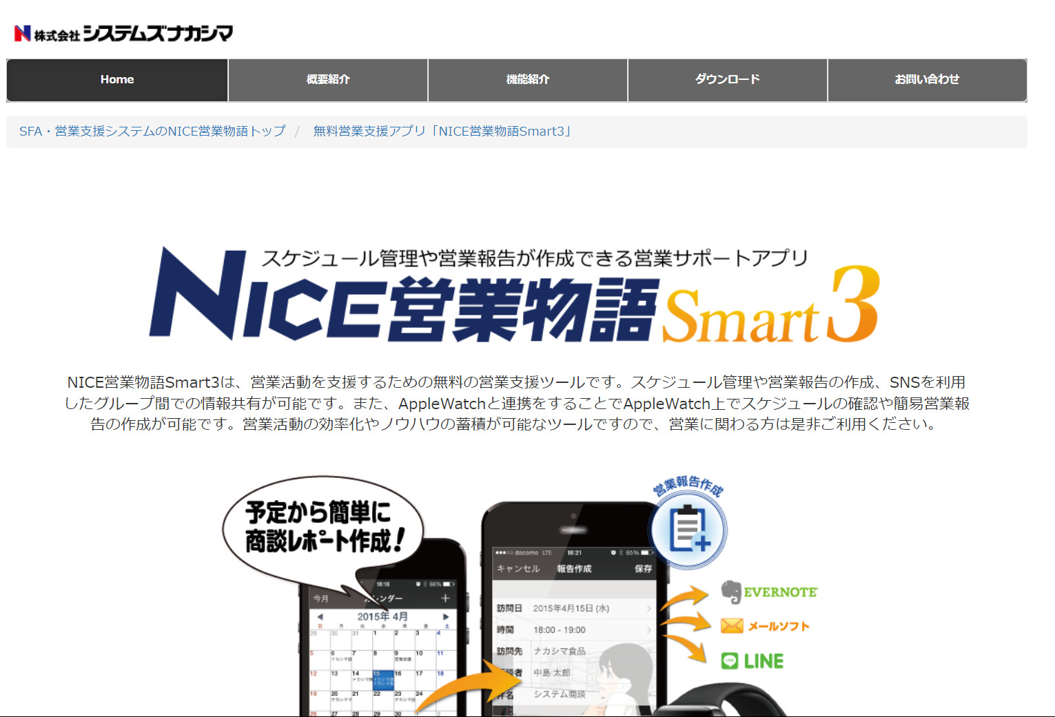 NICE営業物語Smart3のトップページ