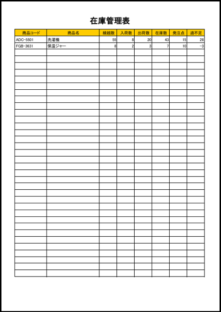 業務用テンプレート