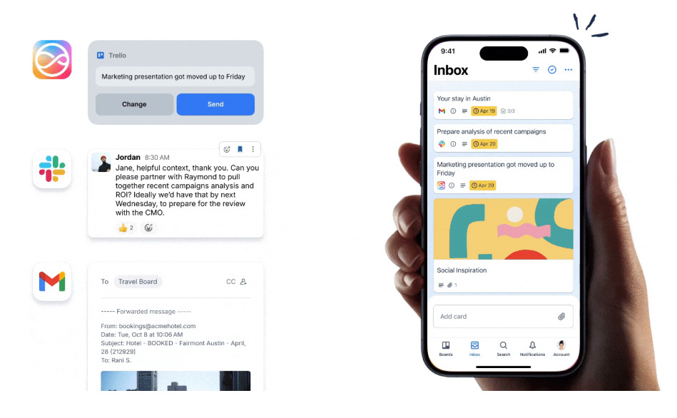 Trello新機能紹介の画面