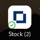 Stockアプリをデスクトップに固定した画面