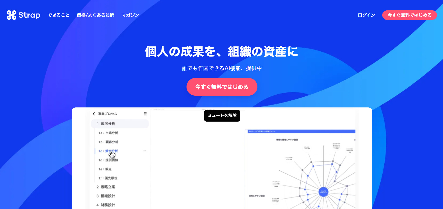 Strapのトップ画面