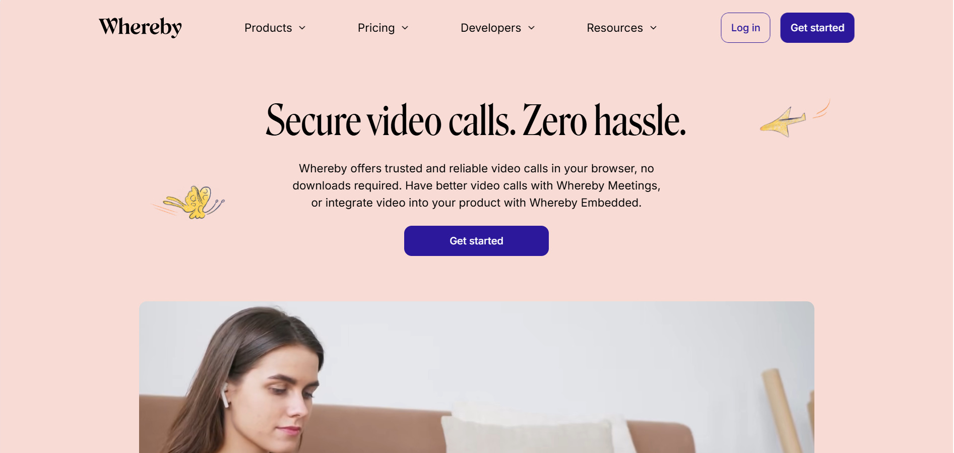 Wherebyのトップページ