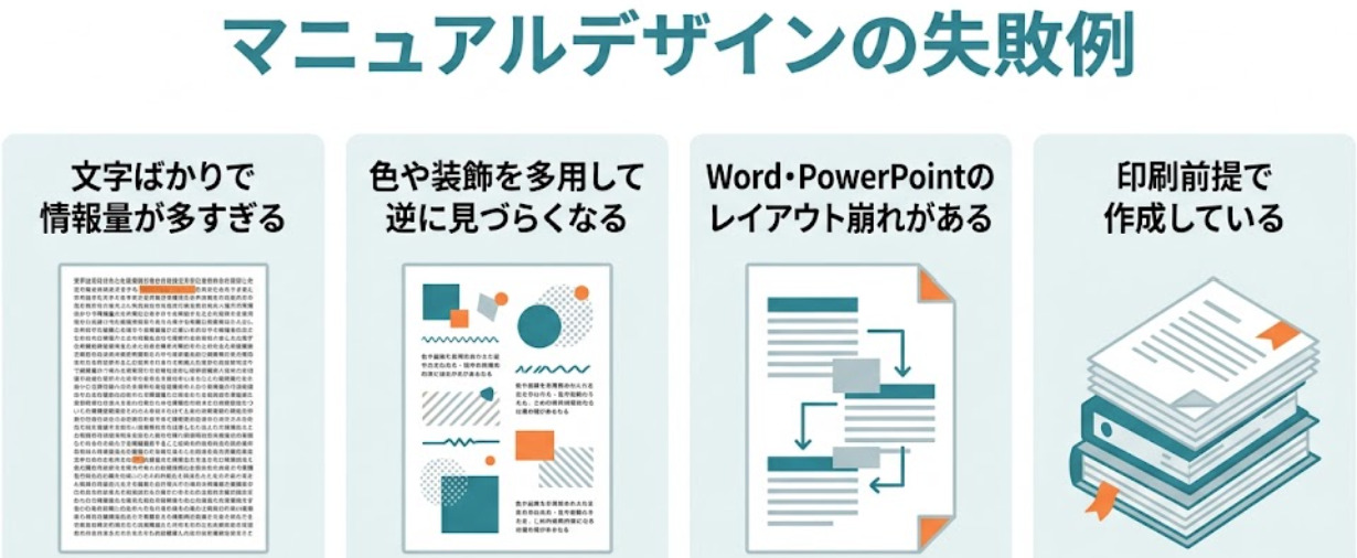 マニュアルデザインの失敗事例解説画面